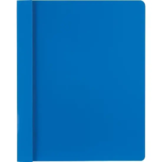 Smead Poly Report Cover Tang Clip Letter 1/2" Capacity Clear/Blue 25/Box 87452 image {5}