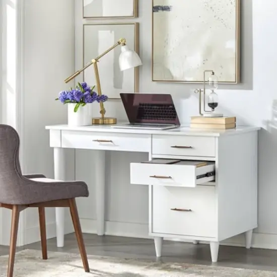 Ana Work Study Desk with Drawers - Lifestorey image {2}