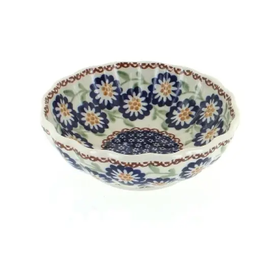 Blue Rose Polish Pottery M094 Manufaktura Small Scallop Bowl image {4}
