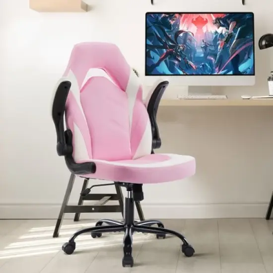 JIONJOY Ultimate Gaming Chair: Ergonomic, PU Leather, Executive Desk Chair with Flip-up Armrests image {9}