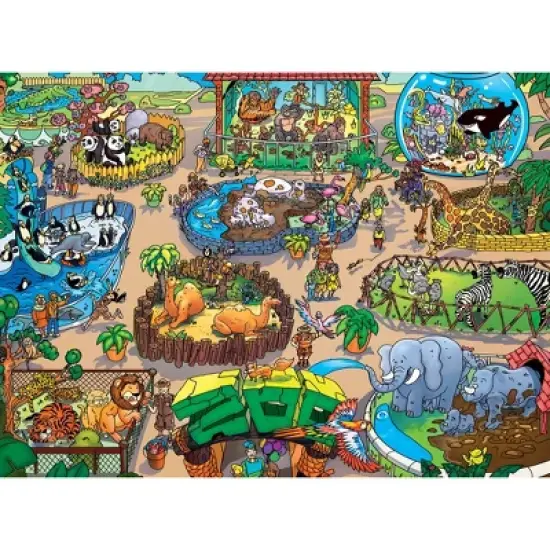 MasterPieces 100 Piece Kids Jigsaw Puzzle - 101 Things to Spot At the Zoo image {2}