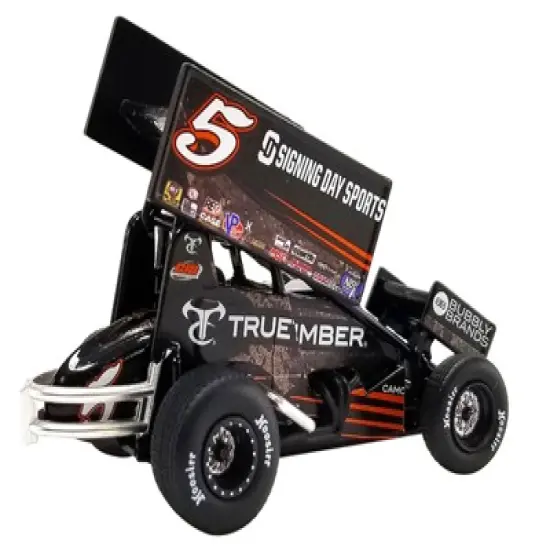 Winged Sprint Car #5 "TrueTimber Camo" CJB Motorsports "Rookie of the Year" World of Outlaws 2022 1/50 Diecast Model Car by ACME image {3}