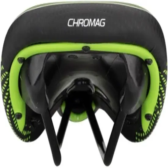 Chromag Trailmaster DT Saddle - Black/Green Rail Material: Chromoly Width: 135 image {3}