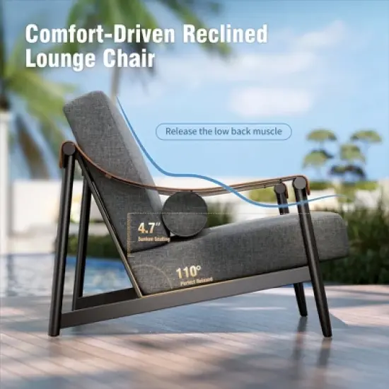 Captiva Designs Outdoor Patio Oversized Modern Luxury Conversation Sofa Set with Extra Thick Cushion and Coffee Table image {7}