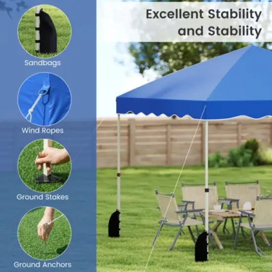 Tangkula 10 X 10 FT Pop up Canopy Tent Portable Foldable Patio Shelter w/ Wheeled Bag image {5}