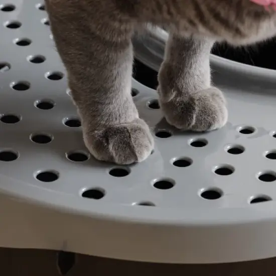 IRIS USA Top Entry Cat Litter Box with Litter Catching Lid, Privacy Walls and Scoop, Cat Pan image {2}