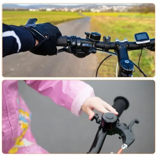 Unique Bargains Aluminum Loud Crisp Clear Sound Mini Bicycle Bells 3 Pcs image {4}