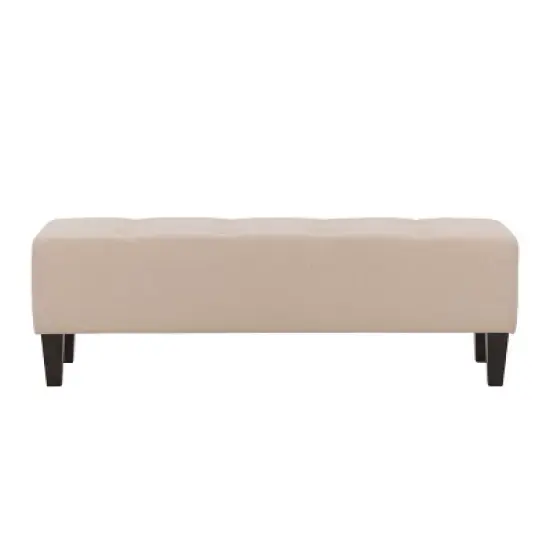 Rosewell Button Tufted Fabric Accent Bench - CorLiving image {1}