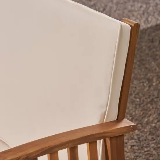 Carolina Acacia Wood Patio Sofa Teak - Christopher Knight Home image {2}