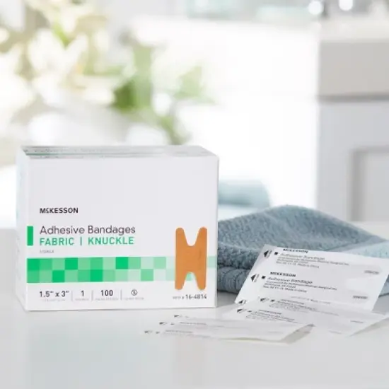McKesson Adhesive Knuckle Bandages, Flexible Fabric image {6}