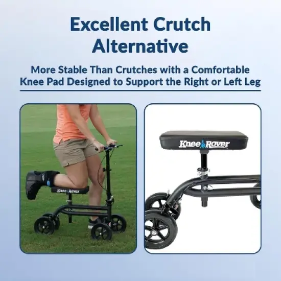 KneeRover Economy Steerable Knee Scooter Black image {7}