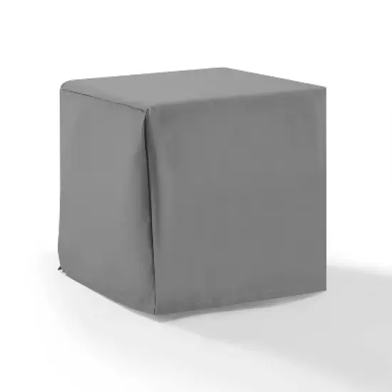 Outdoor End Table Furniture Cover - Gray - Crosley: Heavy Gauge Vinyl, Waterproof, Drawstring Closure image {1}
