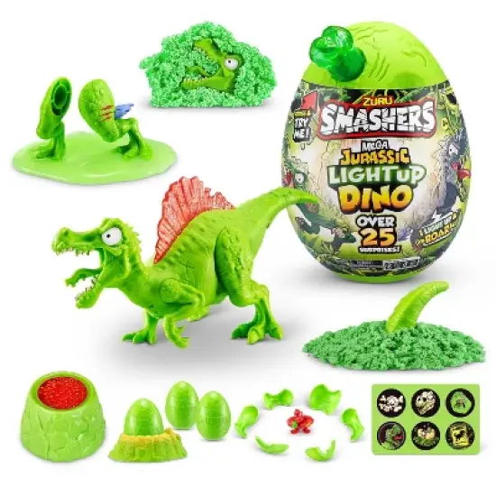 Smashers Mega Jurassic Light-Up Dino Surprise Egg Mini Figure Set image {1}