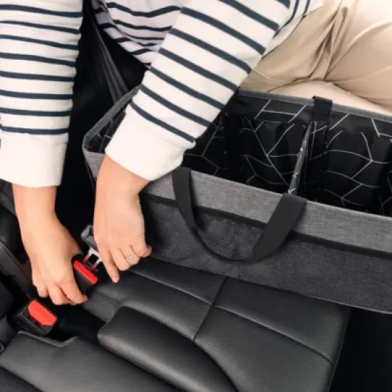 Diono Travel Pal XL Back Seat Car Organizer, 12 Compartments, Insulated Drink Holder, Carry Handles, Gray image {3}