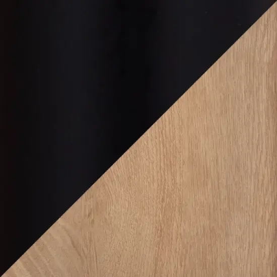 75" Lean Steel/Wood Bookcase Black/Brown - LumiSource image {5}