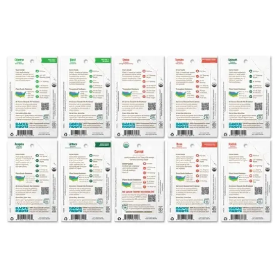 Back to the Roots 10pk Organic USA Beginner&rsquo;s Garden Seeds image {2}