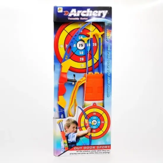 Ready! Set! Play! Link Kids Archery Bow And Arrow Toy Set With Target Board image {8}