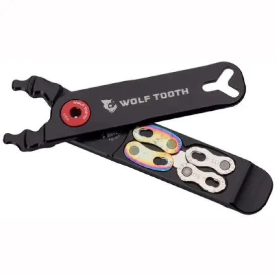 Wolf Tooth Master Link Combo Pliers with Orange Bolt image {1}