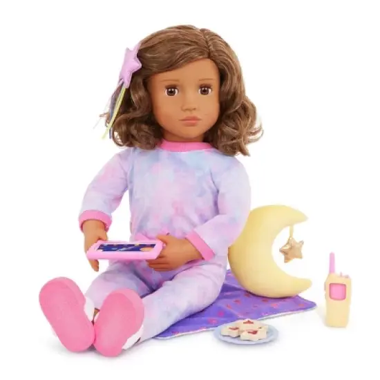 Our Generation Luna Posable 18" Slumber Party Doll & Storybook Set image {2}