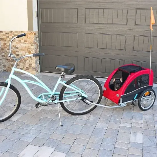 Midlee Dog Red Bike Stroller (Large) image {4}