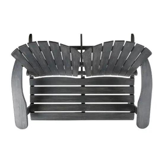 Christopher Knight Home Malibu Outdoor Acacia Wood Folding Adirondack Loveseat image {4}