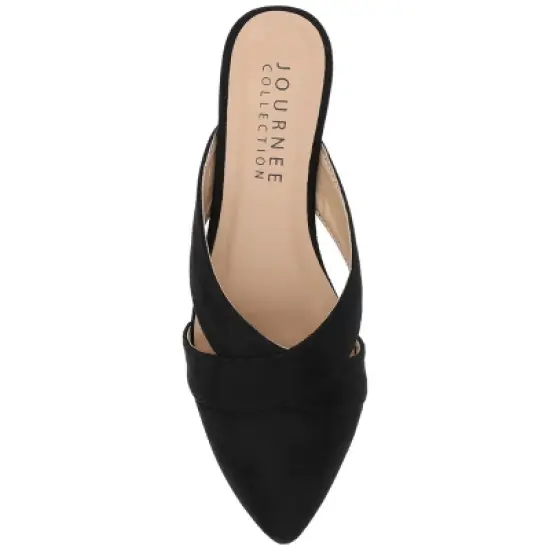 Journee Collection Womens Gerda Slip On Almond Toe Mules Flats image {3}