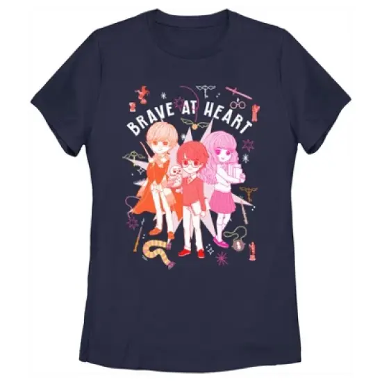 Women's Harry Potter Brave at Heart Anime Friends T-Shirt image {3}