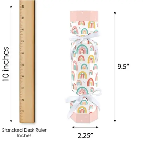 Big Dot of Happiness Hello Rainbow - No Snap Boho Baby Shower and Birthday Party Table Favors - DIY Cracker Boxes - Set of 12 image {6}