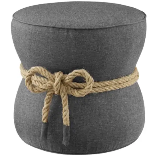 Beat Nautical Rope Upholstered Fabric Ottoman - Modway image {7}