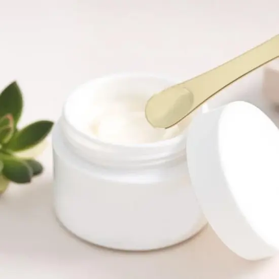 Unique Bargains Hangable Oval Shape Mini Makeup Cosmetic Spoon 2 Pcs image {1}