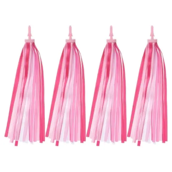 Unique Bargains Handlebar Tassel Grip Ribbon Decorations Scooter Bike Streamers 4 Pcs image {8}