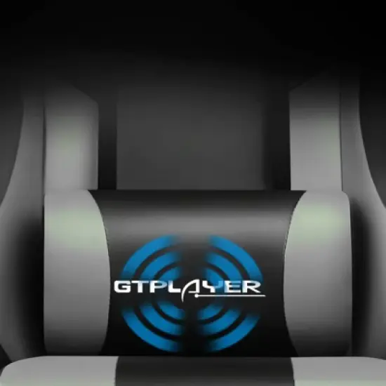 Gaming Chair with Footrest and Ergonomic Lumbar Massage Pillow PU Leather Office Chair - GTRACING image {1}