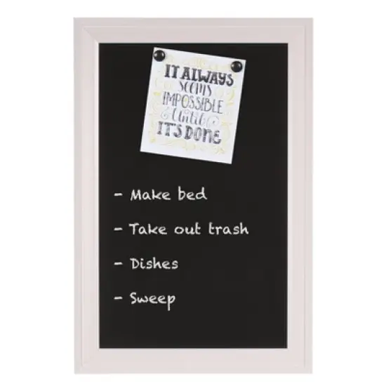 27.5" x 18.5" Bosc Framed Magnetic Chalkboard White - DesignOvation image {6}