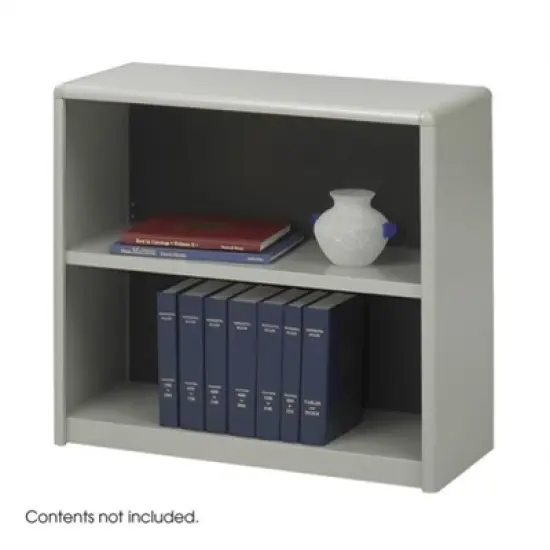 Steel 2-Shelf ValueMate Economy Steel Bookcase in Grey- Safco image {1}
