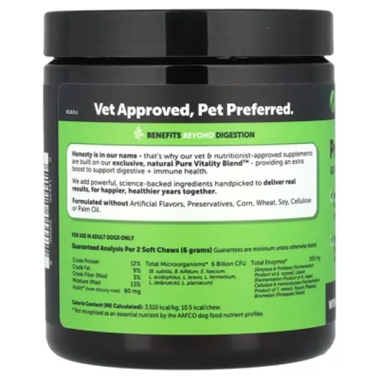Pet Honesty Probiotics, For Adult Dogs, Pumpkin, 90 Soft Chews, 9.5 oz (270 g) image {1}
