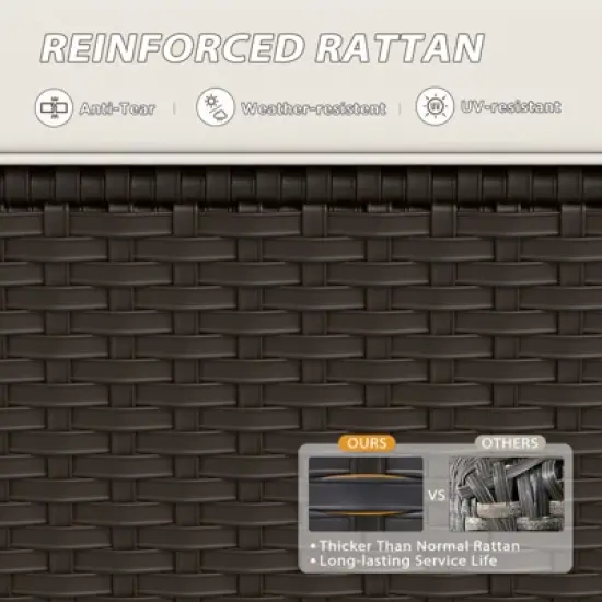 EAGLE PEAK Azure Bay 2 Piece Wicker Patio for Patio Deck Backyard Poolside image {3}