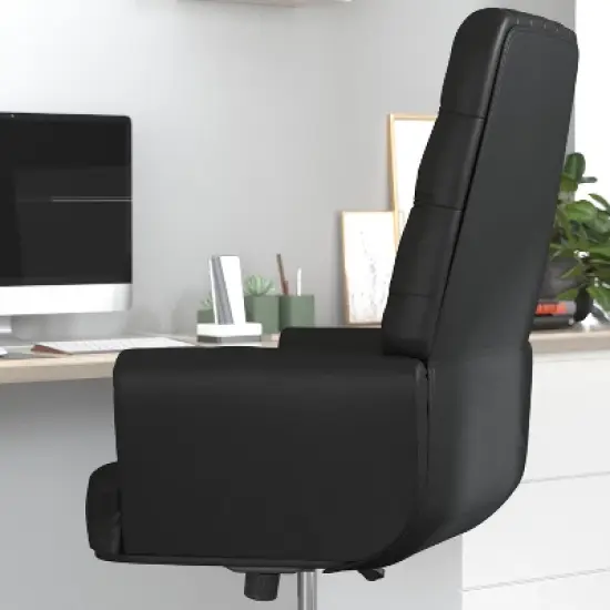 Merrick Lane Office Chair Ergonomic Executive Tufted Mid-Back With Padded Arms 360&deg; Swivel And Adjustable Height image {1}