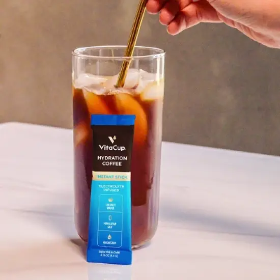 VitaCup Hydration Coffee Instant Packets w/ Electrolytes & Magnesium Medium Roast - 36ct image {5}