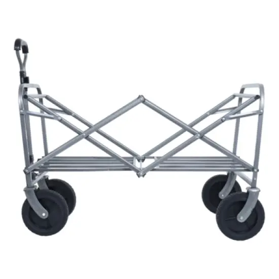 RISOKEYS Collapsible Utility Wagon Cart 360LBS Capacity with Adjustable Handle and Cup Holders for Camping, Grocery Shopping image {11}