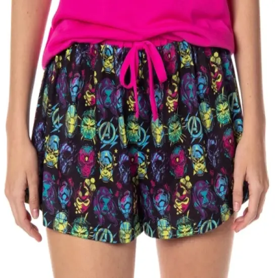 Marvel Womens' The Avengers Characters Hulk Sleep Pajama Set Shorts Multicolored image {2}