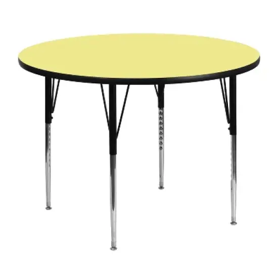 Emma and Oliver 48" Round Laminate Adjustable Activity Table image {8}