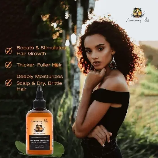 Sunny Isle Jamaican Black Castor Oil Root Repair Growth Oil | For Women & Men | Rejuvenates Follicles for Thicker Hair (4 oz) from Jamaica image {2}