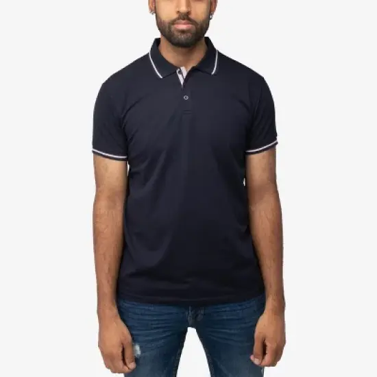 X RAY Men's Basic Short Sleeve Tipped Polo image {20}