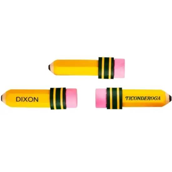 Ticonderoga Pencil-Shaped Erasers, Yellow, Pack of 36 image {3}