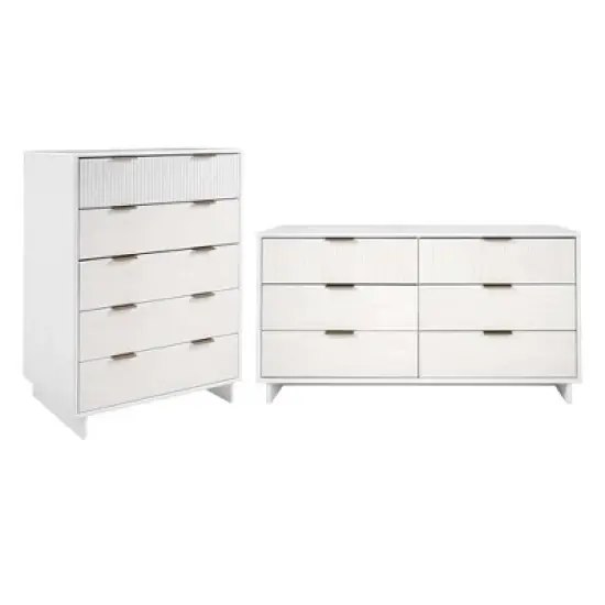 Manhattan Comfort 2pc Granville Chest and Double Dresser Bedroom Set image {22}