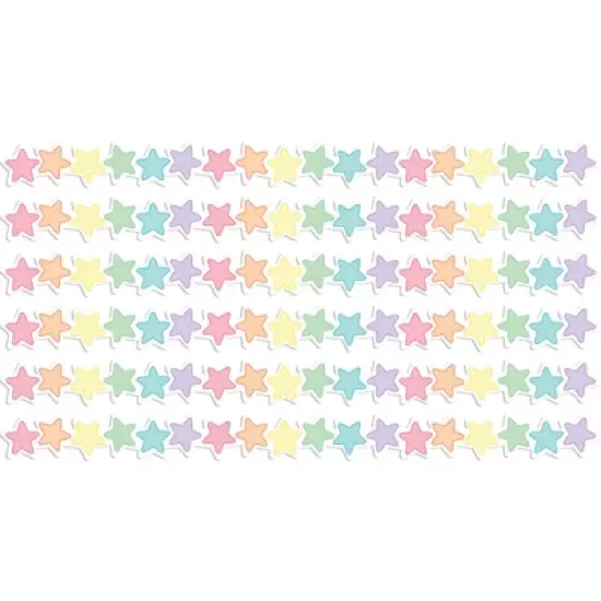 Teacher Created Resources&reg; Pastel Pop Stars Die-Cut Border Trim, 35 Feet Per Pack, 6 Packs image {3}