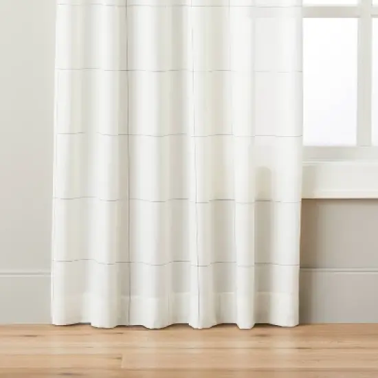 Subtle Grid Lines Curtain Panel  - Hearth & Hand&trade; with Magnolia image {4}