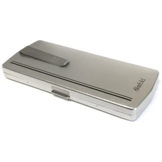 SlimFold Kanda (005) of Japan Folding Reading Glasses with Case in Silver/Blue Light Filter Lenses +2.00 image {2}