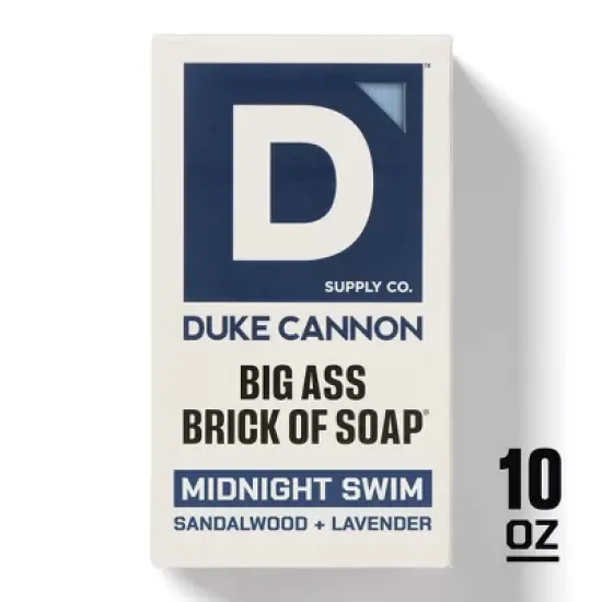 Duke Cannon Supply Co. Big Ass Brick of Soap for Men - Midnight Swim Bar Soap - 10oz image {2}
