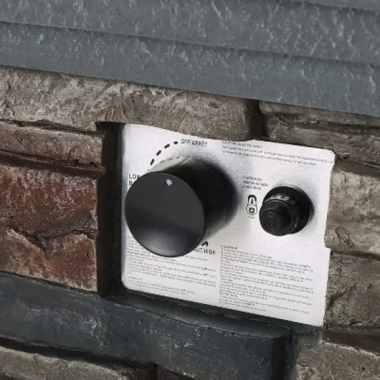 GDFStudio Abramo Outdoor 40,000 BTU Lightweight Concrete Fire Pit Table, Gray image {7}